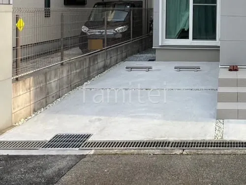 駐車場ガレージ床 土間コンクリート 車止め 施主支給