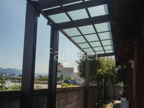 １階テラス屋根 （雨除け） YKKAP 独立式 レセパ Lタイプ フラット屋根 独立式 スタンダード