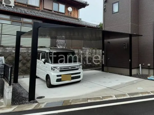 カーポート２台(ワイド) ツイン LIXIL カーポートSC フラット屋根 吊り下げ屋根