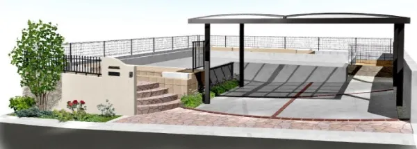 セミクローズ外構