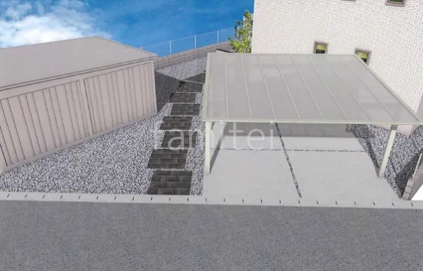 アプローチ カーポート