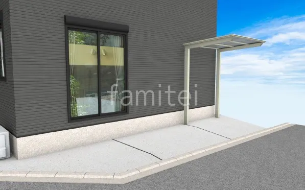 サイクルポート 土間コンクリート