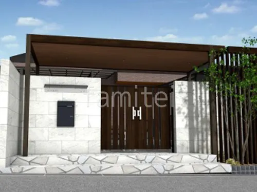 門柱 ポーチ屋根