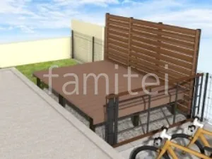 ウッドデッキ　目隠しフェンス