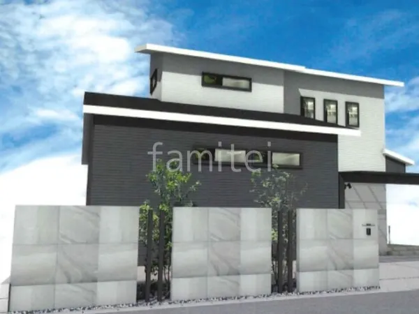 タイル門柱　タイル門塀　角柱