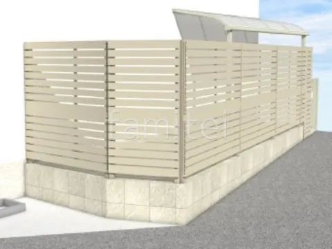 タイルデッキ　目隠しフェンス