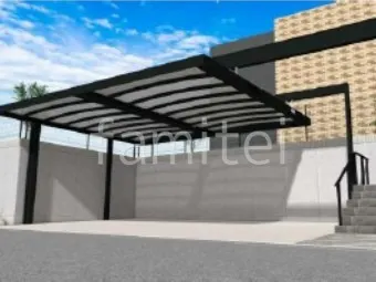 2台用カーポート　梁延長