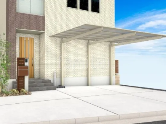 1台用カーポート　機能門柱