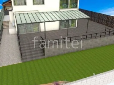 タイルデッキ テラス屋根 手すり