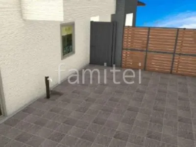 片開き門扉 目隠しフェンス 多段