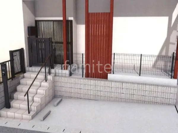 土間コンクリート　車止め