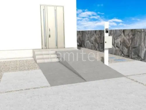 機能門柱　スロープ