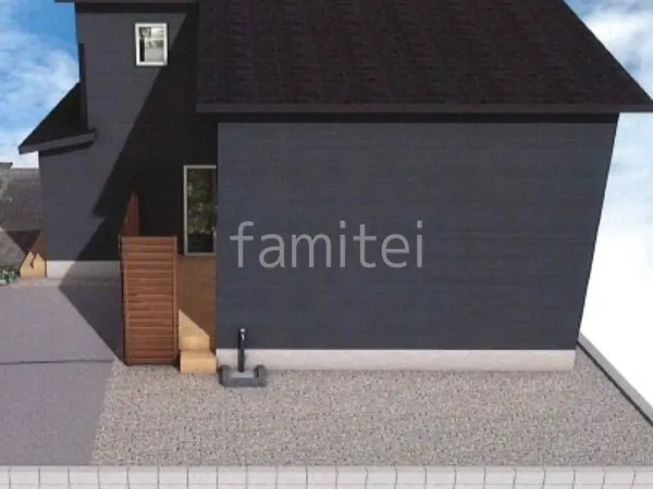 立水栓　ピンコロ石囲い