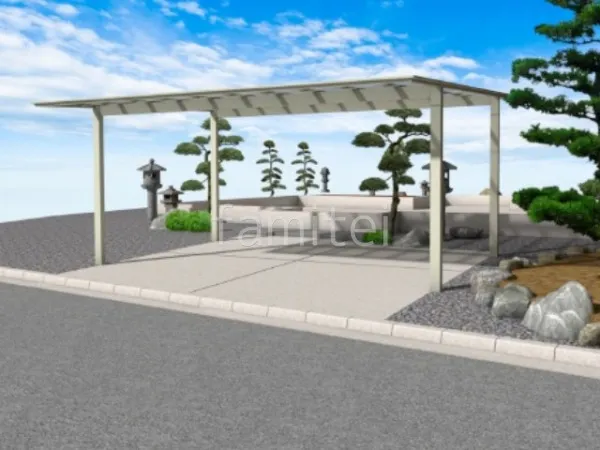 2台用カーポート　土間コンクリート