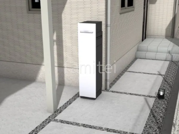 宅配ボックス付き機能門柱