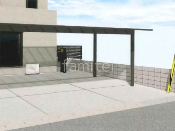 宅配ボックス付き機能門柱