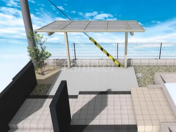 サイクルポート　土間コンクリート