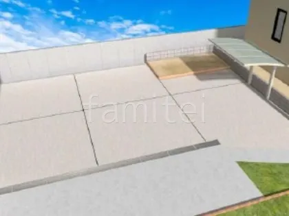 土間コンクリート　サイクルポート