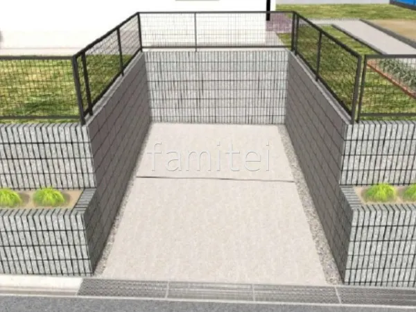 土留めブロック　メッシュフェンス