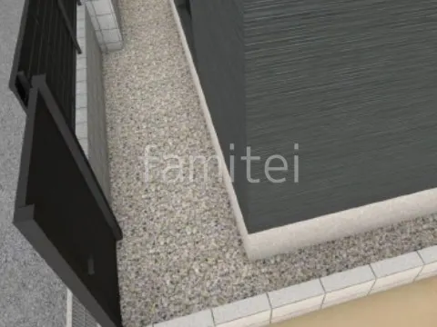 犬走　砂利敷き