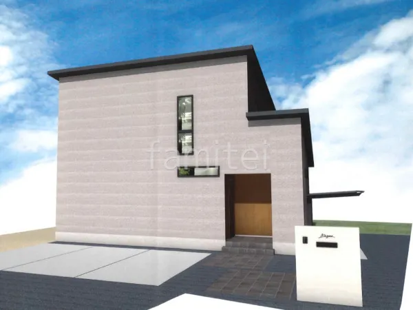 タイル門柱　アプローチ　タイル貼り