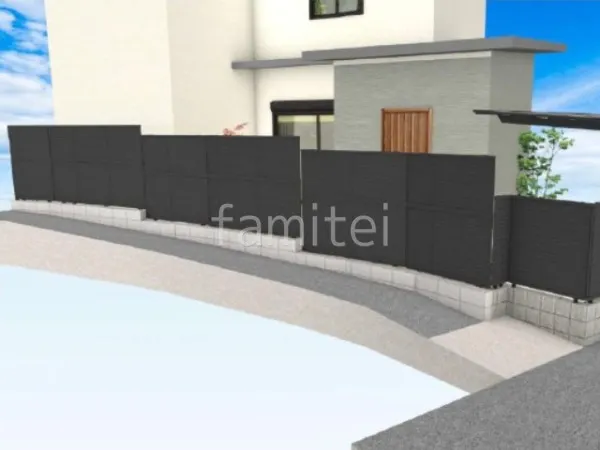 多段目隠しフェンス