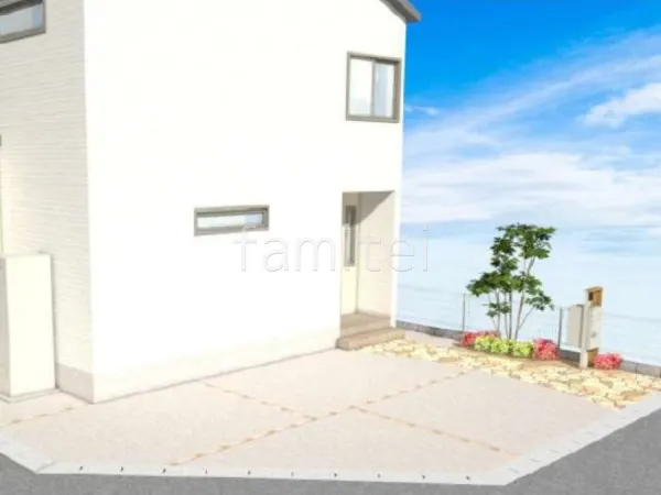 土間コンクリート レンガ目地