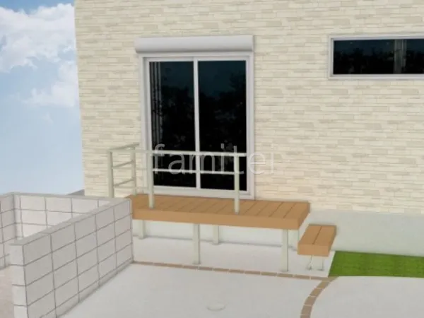 ウッドデッキ　デッキフェンス