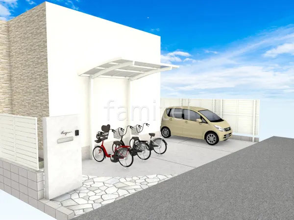 サイクルポート 土間コンクリート