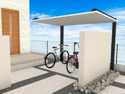 サイクルポート　土間コンクリート