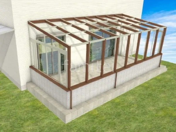 ガーデンルーム　タイルデッキ