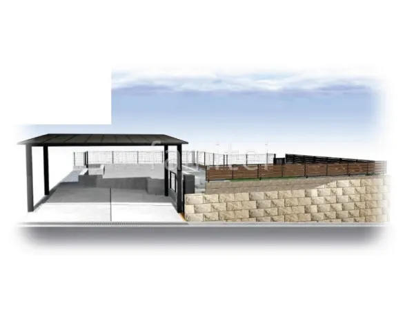 2台用カーポート　土間コンクリート