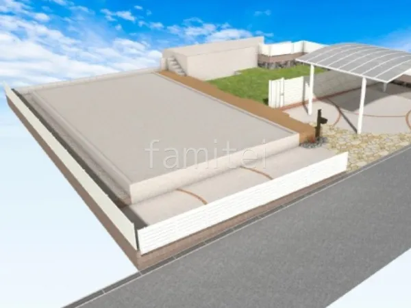 目隠しフェンス 化粧ブロック