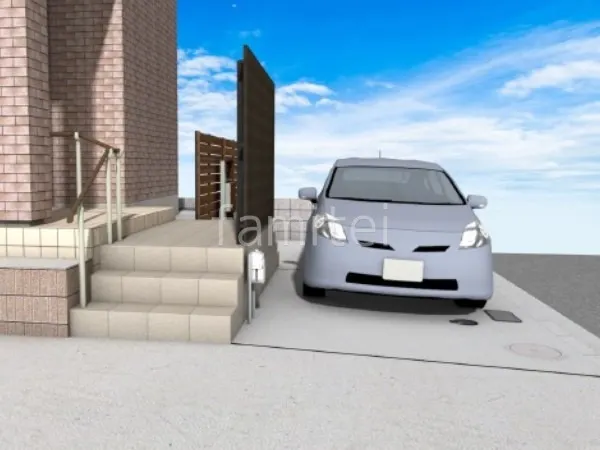 土間コンクリート　伸縮目地