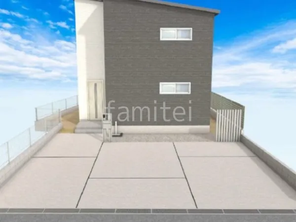 土間コンクリート 伸縮目地 機能門柱