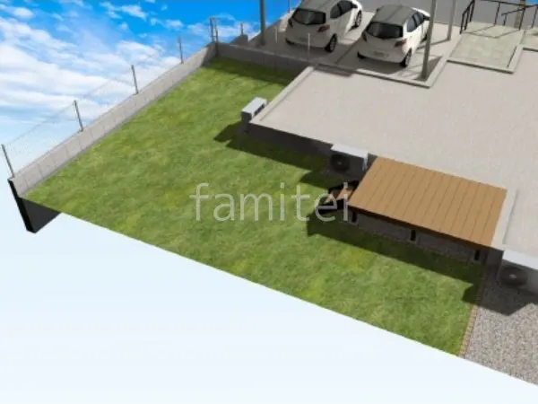 人工芝 ウッドデッキ