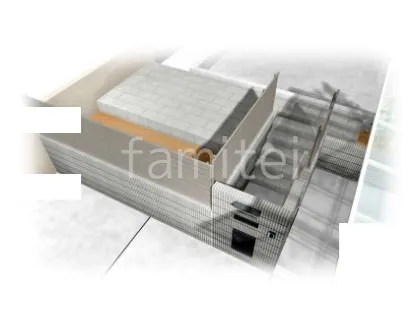 目隠しフェンス　タイルデッキ