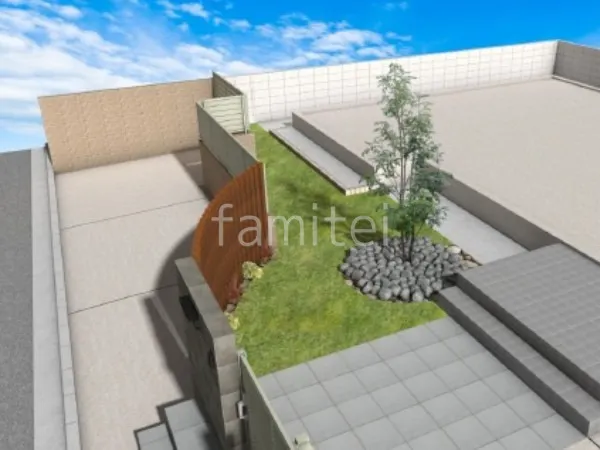 人工芝　ロックガーデン