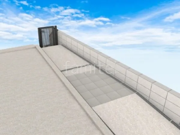 スロープ　片開き門扉