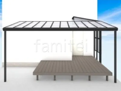 ウッドデッキ　1階用テラス屋根