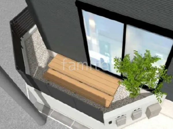 ウッドデッキ　シンボルツリー