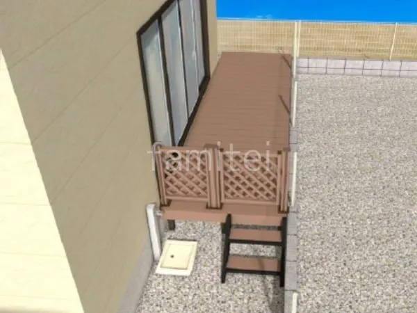 ウッドデッキ　デッキフェンス