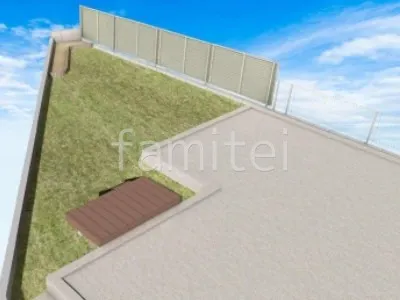 人工芝　ウッドデッキ　目隠しフェンス