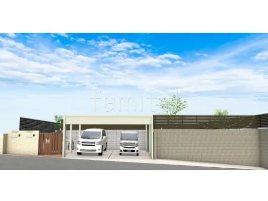 化粧ブロック　目隠しフェンス　土間コンクリート