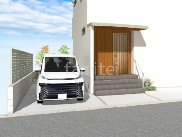 土間コンクリート　手すり　目隠しフェンス