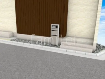 ロックガーデン　化粧砂利敷き