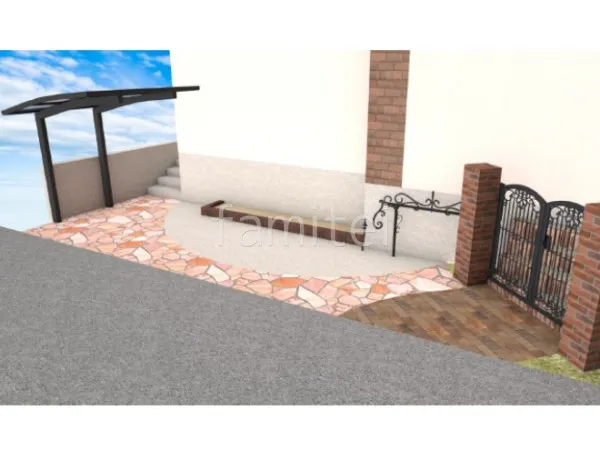 乱形石　土間コンクリート