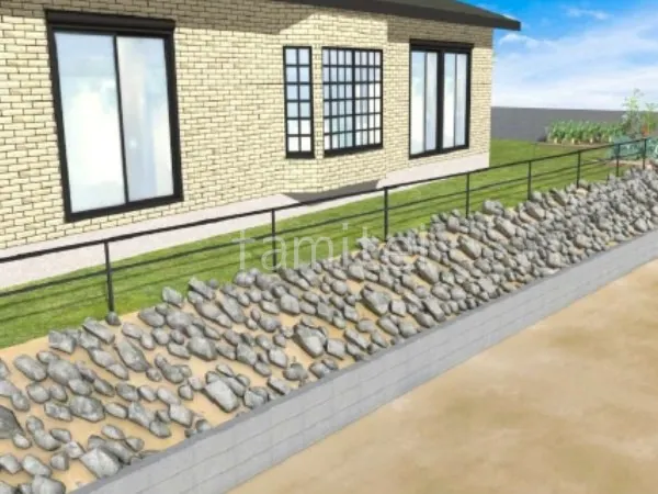 形材フェンス　天然芝