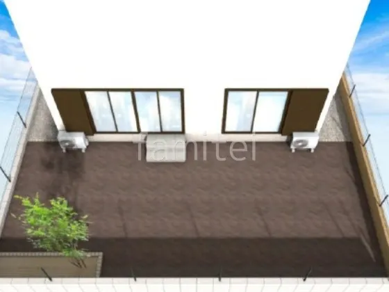 タイル貼り階段