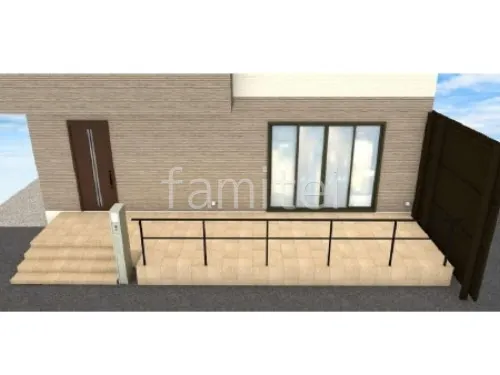 タイルデッキ　手すり　目隠しフェンス